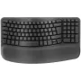 Logitech Wave Keys ir Lift rinkinys - ergonomiška belaidė klaviatūra ir vertikali pelė, grafitas