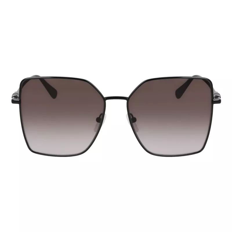 Longchamp LO173S5715001 Moteriški akiniai nuo saulės - juodas rėmelis, pilki lęšiai, 57 mm