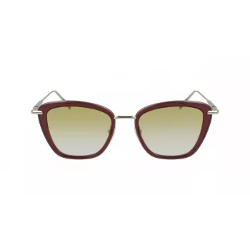 Longchamp LO638S-611 Moteriški katinuko formos akiniai nuo saulės, Havana rėmelis, rudi gradientiniai lęšiai, 52 mm