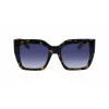 LONGCHAMP LO734S-430 Moteriški geometriniai akiniai nuo saulės Havana acetatas gradientiniai rudi lęšiai 53mm