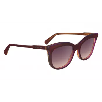 Longchamp LO738S moteriški akiniai nuo saulės – Havana acetato rėmelis, rudi gradientiniai lęšiai, UV400, 53/18/140 mm