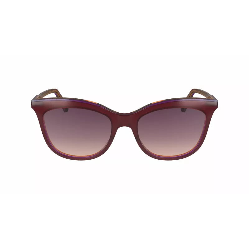 Longchamp LO738S moteriški akiniai nuo saulės – Havana acetato rėmelis, rudi gradientiniai lęšiai, UV400, 53/18/140 mm