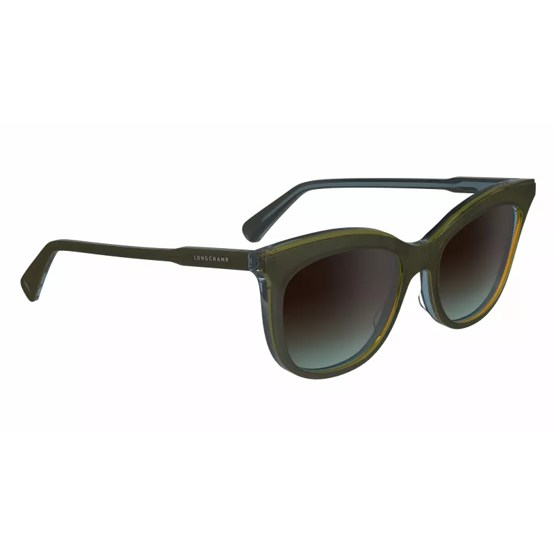LONGCHAMP LO738S5318310 Moteriški drugelio formos akiniai nuo saulės Havana Brown 53mm