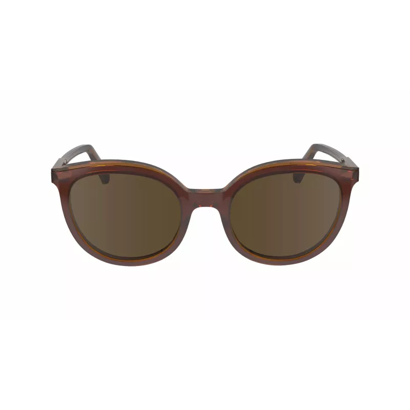 Longchamp moteriški drugelio formos akiniai nuo saulės LO739S5020206 Rudi acetatiniai rėmeliai Rudi gradientiniai lęšiai 50/20/140 mm