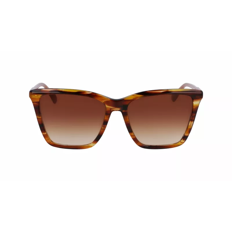 LONGCHAMP Moteriški akiniai nuo saulės LO719S-238 Havana Acetate Square Frame Brown Gradient Lens 56mm