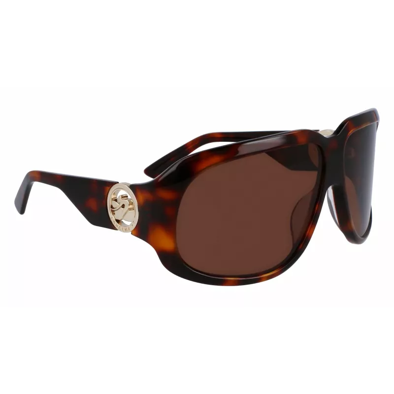 Longchamp moteriški akiniai nuo saulės LO736S-230 - Havana acetato rėmelis su rudais gradientiniais lęšiais, 67/11/125 mm