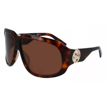 Longchamp moteriški akiniai nuo saulės LO736S-230 - Havana acetato rėmelis su rudais gradientiniais lęšiais, 67/11/125 mm