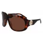 Longchamp moteriški akiniai nuo saulės LO736S-230 - Havana acetato rėmelis su rudais gradientiniais lęšiais, 67/11/125 mm