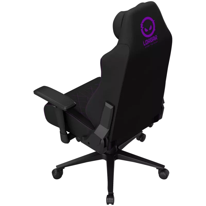 LORGAR CHA41 Ergonominė žaidimų kėdė Advanced, Premium audinys nuo dėmių, juoda/violetinė