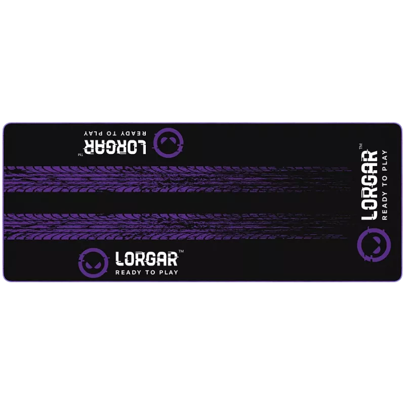 LORGAR RX1FM Sim Racing Floor Mat Advanced, Stitched Edge, 1700x700x3 mm, Juoda/Violetinė