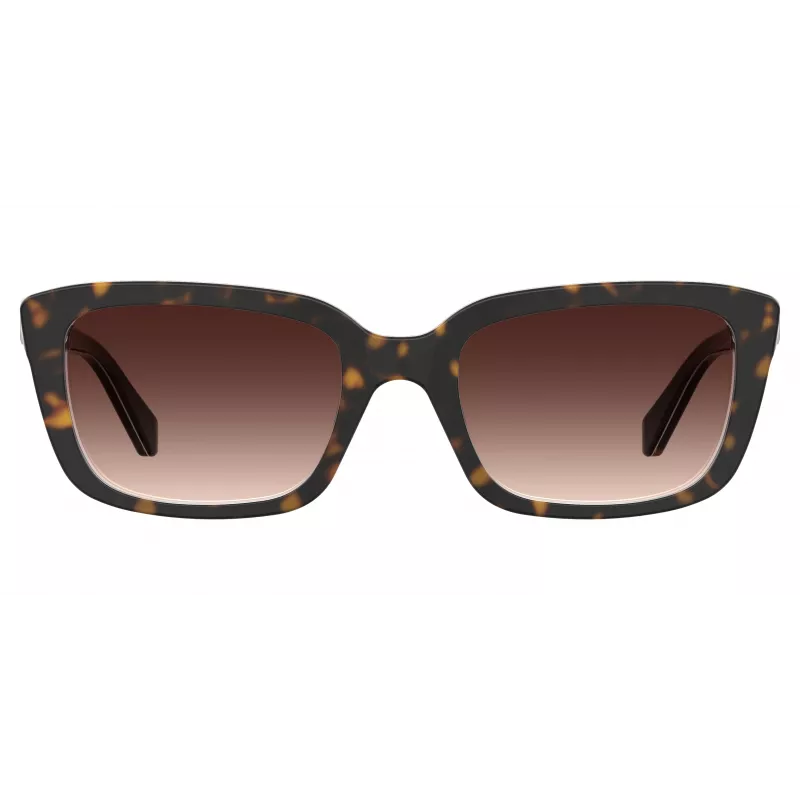LOVE MOSCHINO moteriški akiniai nuo saulės MOL042S086F3H - Havana rėmelis iš acetato, rudi gradientiniai polikarbonato lęšiai, 53/17/145 mm