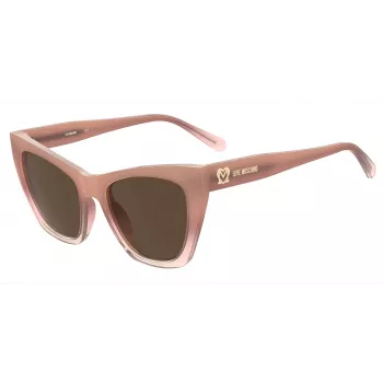 LOVE MOSCHINO Moteriški akiniai nuo saulės MOL070-S-FWM Havana/Ruda Gradient 53mm