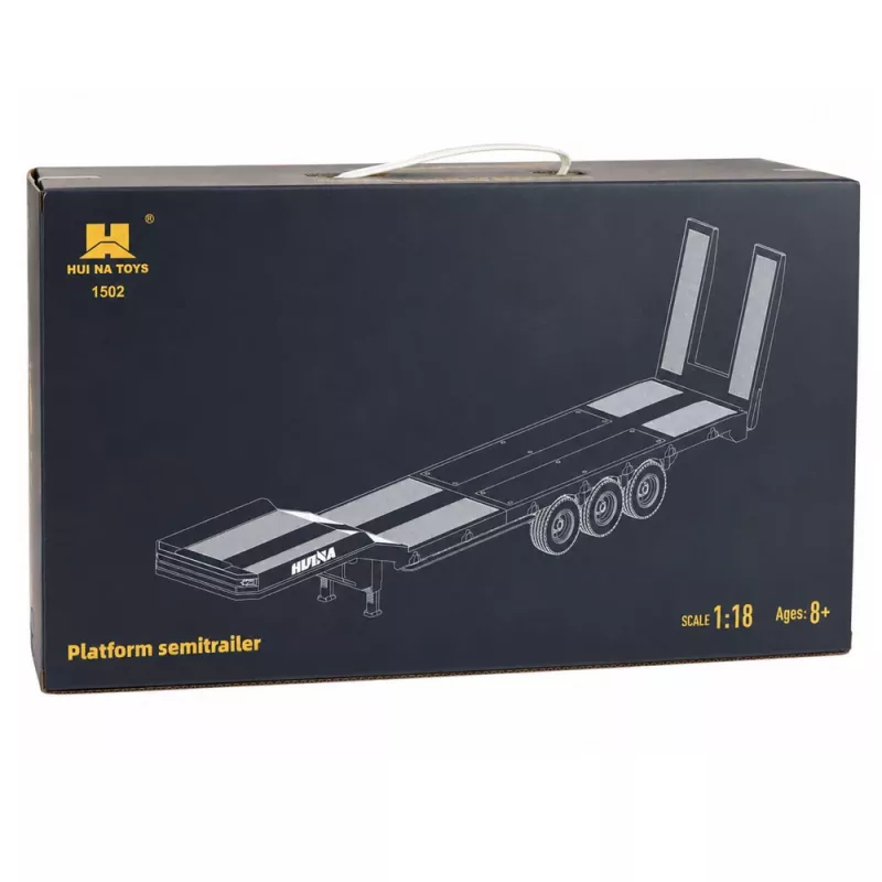 Žemos platformos priekaba Scania 770S Huina pilka 1:18