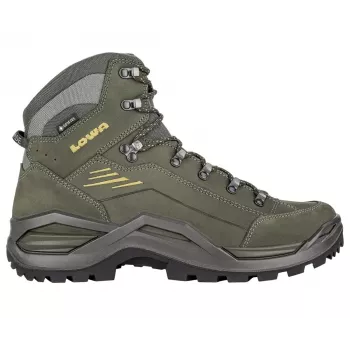 LOWA Renegade EVO GTX Mid Olive/Mustard – Moteriški žygio batai su GORE-TEX ir nubuko oda