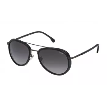 LOZZA SL2281M56627F Unisex stačiakampiai akiniai nuo saulės Havana acetato rėmelis rudi polikarbonato lęšiai 56/20/140 mm UV400 3 kategorija