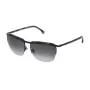 LOZZA SL2282M590531 Unisex stačiakampiai akiniai nuo saulės, Havana acetato rėmelis, pilki polikarbonato lęšiai, UV400, 59 mm