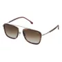 LOZZA SL2291M-579Y Vyriški stačiakampiai acetatiniai akiniai nuo saulės Havana 54mm