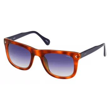 LOZZA SL4006M5209BG Unisex akiniai - juodas acetatinis rėmelis, pilki polikarbonatiniai lęšiai, UV400 apsauga, 52 mm lęšio plotis