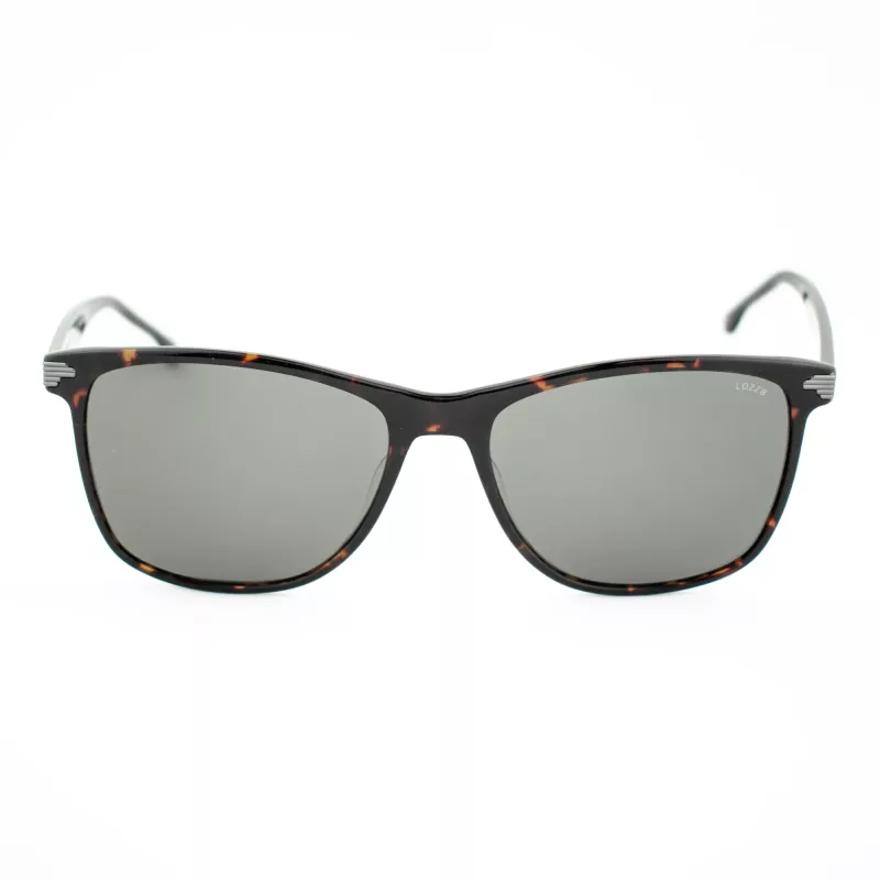 LOZZA SL4162M-0786 Vyriški akiniai nuo saulės - Havana acetato rėmelis, rudi polikarbonatiniai lęšiai, UV400 apsauga, 58/18/140 mm