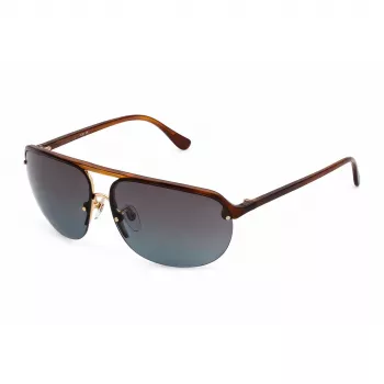 LOZZA SL4260-650706 Vyriški stačiakampiai akiniai nuo saulės Dark Havana pilki