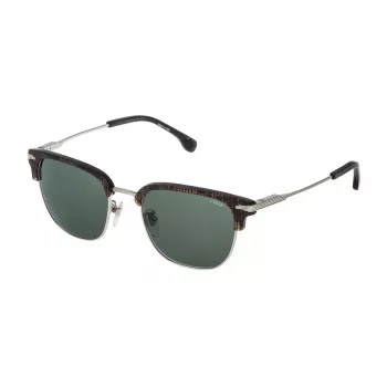 LOZZA Unisex stačiakampiai akiniai nuo saulės SL2280M530579 - Havana rudos spalvos acetato rėmelis su rudais gradientiniais lęšiais