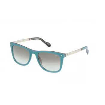 LOZZA Unisex Rectangular Sunglasses SL4035M5306DK - Rėmas iš rudo Havana acetato su rudais gradientiniais polikarbonatiniais lęšiais, UV400 apsauga, 53 mm lęšio plotis