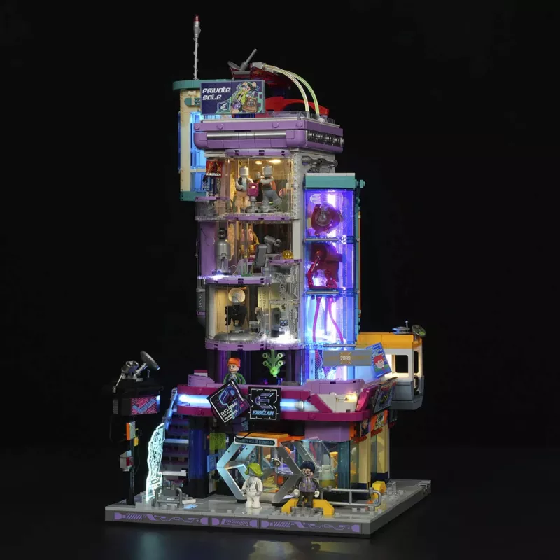 Lumibricks Cyberpunk Neoncity Cyber Couture Galleria LED apšvietimo rinkinys