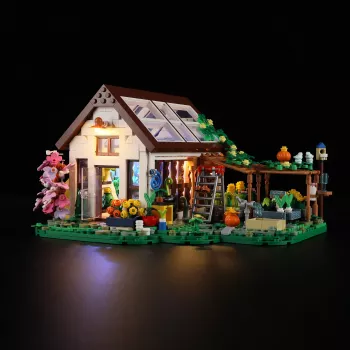 Lumibricks Indoor Greenhouse su pilno spektro LED auginimo lempa, hidroponine sistema, 6 augalų kapsulėmis, 2,5 L vandens talpa, balta