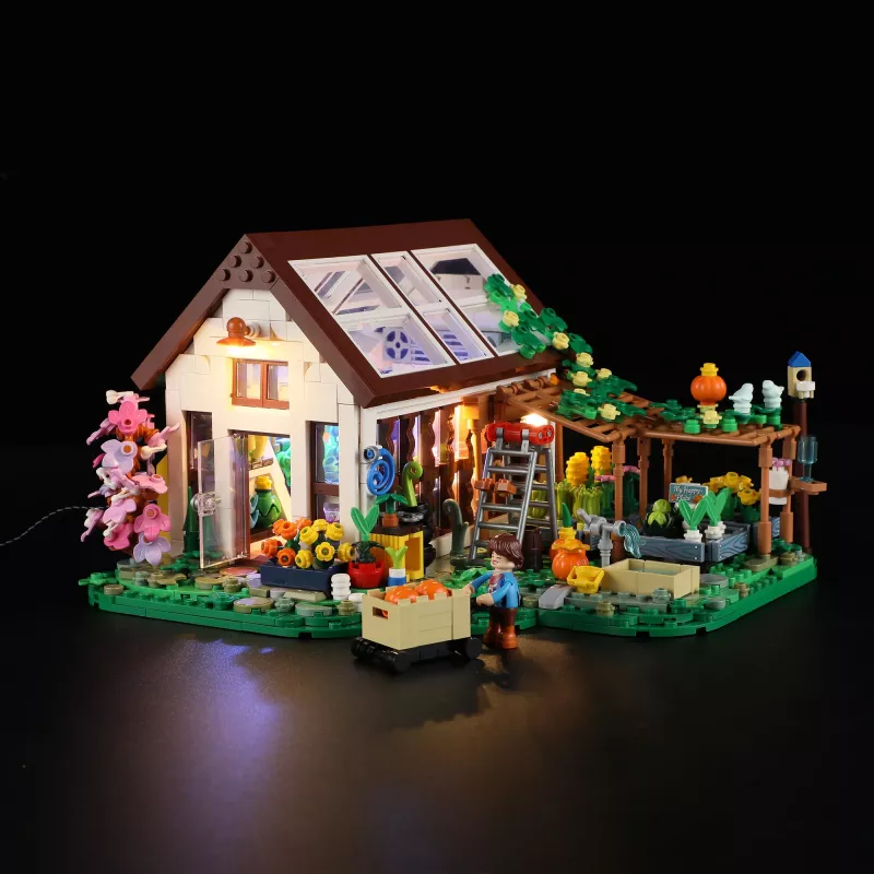 Lumibricks Indoor Greenhouse su pilno spektro LED auginimo lempa, hidroponine sistema, 6 augalų kapsulėmis, 2,5 L vandens talpa, balta