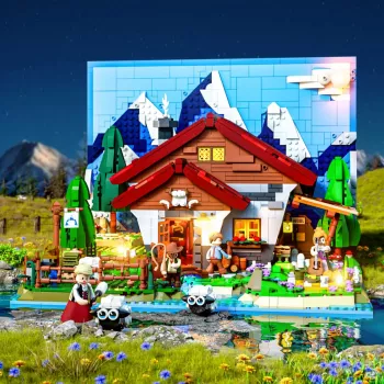 Lumibricks LED apšvietimo rinkinys LEGO Ideas A-Frame Cabin (Set 21338) - Shepherd's Hut