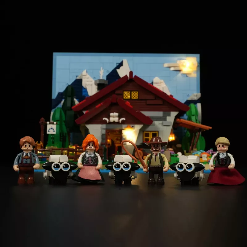 Lumibricks LED apšvietimo rinkinys LEGO Ideas A-Frame Cabin (Set 21338) - Shepherd's Hut