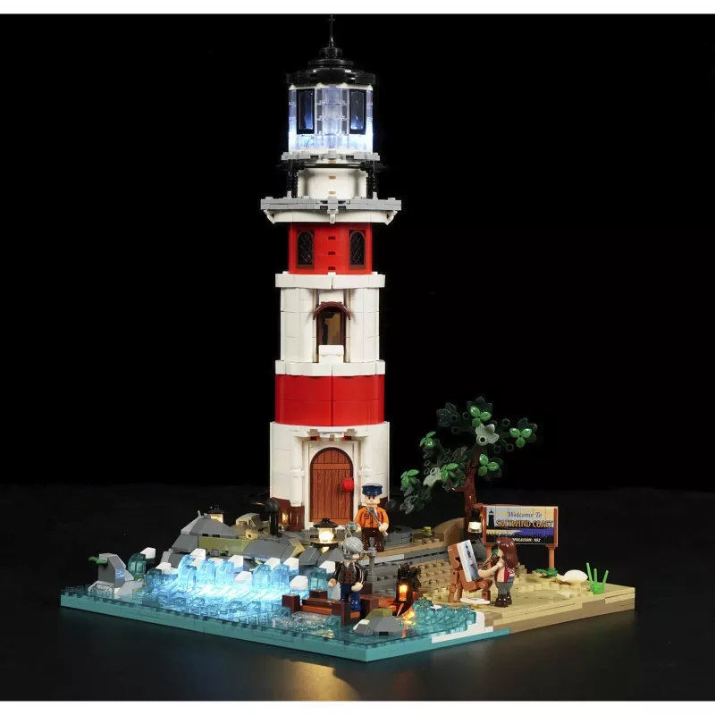 Lumibricks Sunrise Lighthouse Building Block Set su LED apšvietimu
