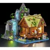 Lumibricks Waterfall Hut Statybiniai Blokeliai su LED Apšvietimu