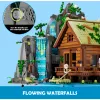 Lumibricks Waterfall Hut Statybiniai Blokeliai su LED Apšvietimu
