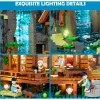 Lumibricks Waterfall Hut Statybiniai Blokeliai su LED Apšvietimu