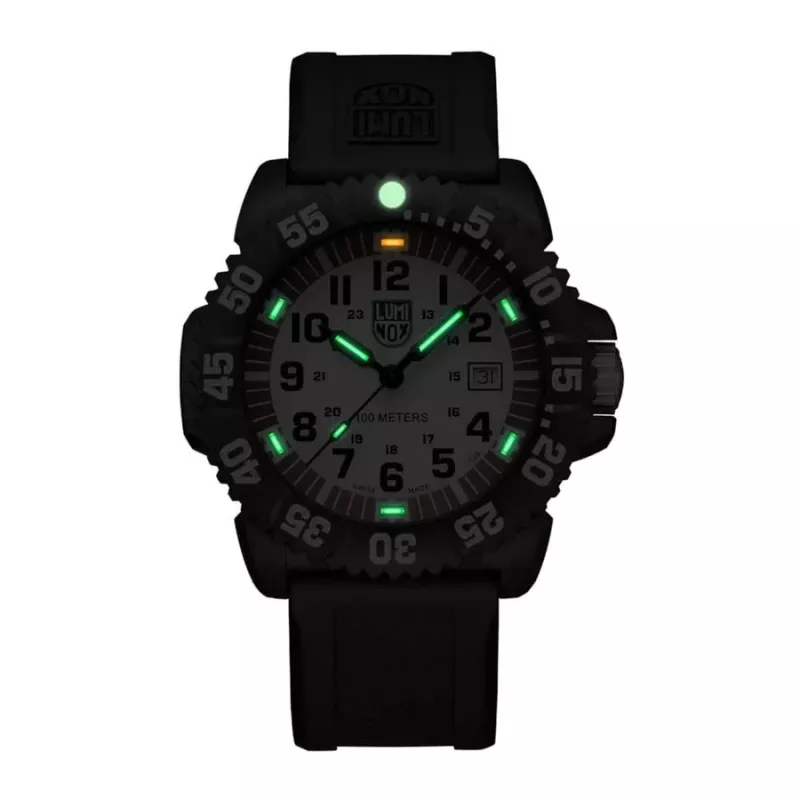 LUMINOX Atacama Field Automatic 1900 Series X2.2057 Vyriškas laikrodis 44mm Juodas ciferblatas Juodas odinis dirželis