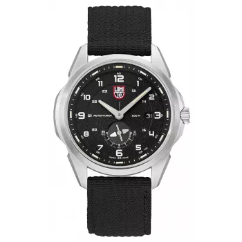 LUMINOX Vyriškas laikrodis Atacama Field Automatic 1760 Series XL.1761 - 45mm Šveicariškas automatinis, juodas ciferblatas, ruda odinis dirželis