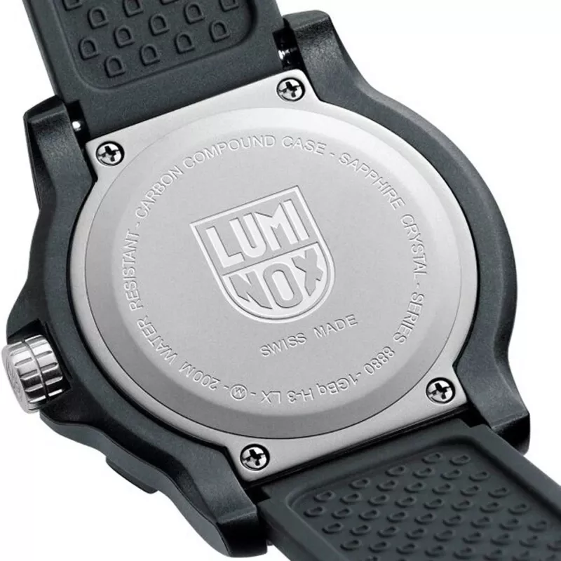 LUMINOX Vyriškas laikrodis XL.8882.F 45mm Šveicariškas kvarcinis su CARBONOX korpusu ir juodu guminiu dirželiu