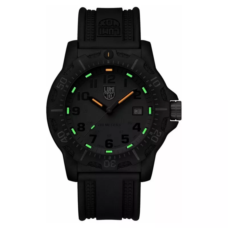 LUMINOX Vyriškas laikrodis XL.8882.F 45mm Šveicariškas kvarcinis su CARBONOX korpusu ir juodu guminiu dirželiu
