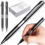 LUXURY-GOODS Mini Spy Pen Voice Recorder USB Flash Drive 15H HQ su pasiklausymo aptikimu