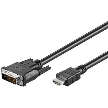 M-CAB Wentronic Goobay HDMI į DVI-D kabelis, juodas, 3 m - 19 kontaktų HDMI kištukas į DVI-D (18+1) kištuką (50581)