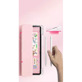MACHINO TAB Dėklas, skirtas iPad Pro 2/3/4 11 2020/2021/2022 ir iPad Air 4/5 10.9 bei iPad Air 11 (2024) Rožinis