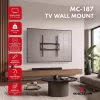 MACLEAN MC-187 Pakreipiamas TV laikiklis prie sienos, skirtas 32–75 colių ekranams, VESA iki 400x400, 45 kg, juodas