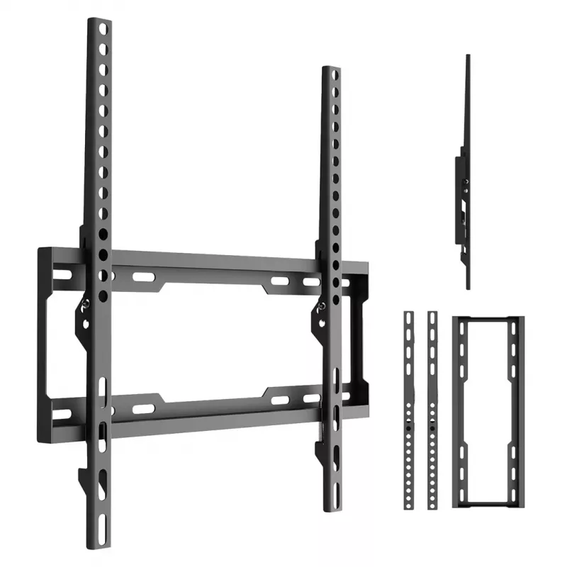 MACLEAN MC-187 Pakreipiamas TV laikiklis prie sienos, skirtas 32–75 colių ekranams, VESA iki 400x400, 45 kg, juodas