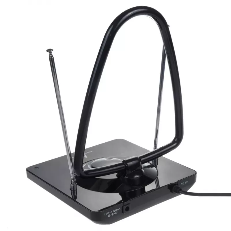 Maclean MCTV-963 High Gain Indoor Aerial Antenna Low Noise Digital Analog Freeview FM DVB Strong 45dB DVB-T/T2 H.265 HEVC