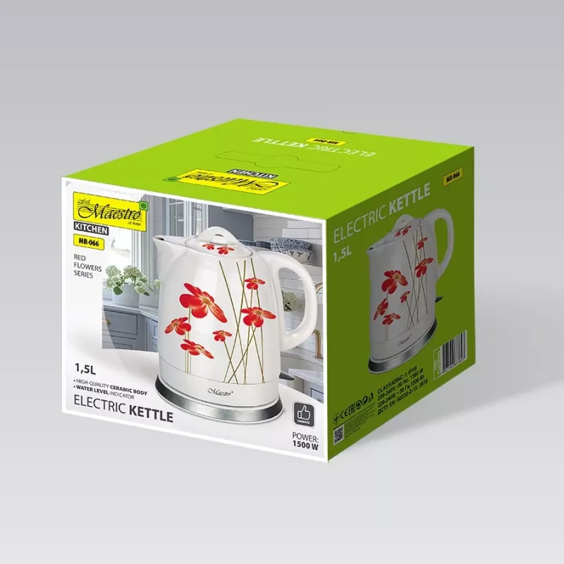 Maestro MR-066 Keraminis virdulys Raudonas 1.5L 1200W
