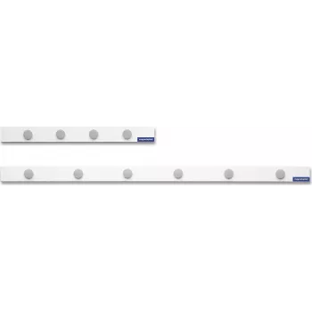 MAGNETOPLAN HOLTZ magnetoplan magnetinės juostos rinkinys, 1000 x 50 mm, balta lipni magnetinė juosta + 6 pilki apvalūs magnetai (16271M)