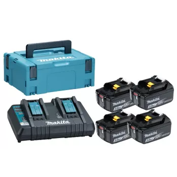 Makita 197970-3 18V LXT ličio jonų belaidžio įrankio akumuliatoriaus ir įkroviklio rinkinys (5,0 Ah, BL1850B, DC18RC)