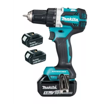 Makita DDF484RT3J 18V bešepetėlis belaidis gręžtuvas-suktuvas su 3x 5.0Ah akumuliatoriais, 54 Nm
