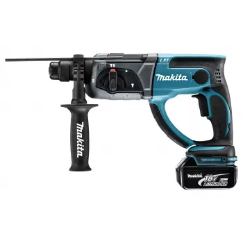 Makita DHR202RTJ 18V LXT belaidis kombinuotasis plaktukas – SDS-Plus, komplektas su 2x5.0Ah akumuliatoriais, įkrovikliu ir Makpac dėklu